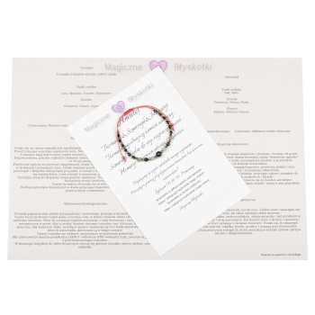 Bransoletka celebrytka czarny TURMALIN SZMARAGD HEMATYT ochrona i optymizm